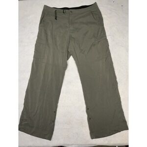 Prana Men's Zion Stretch Pants Olive Green Hiking Outdoor Leg Snaps Size XL